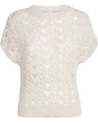 Eleventy - Linen-Silk Knitted Sweater - Lyst