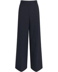 Theory - Wool-Blend Wide-Leg Trousers - Lyst