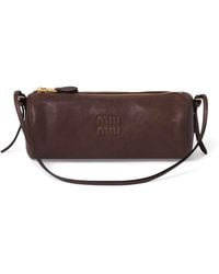 Miu Miu - Leather Logo Pouch - Lyst