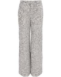 Alice + Olivia - Sequinned Mame Wide-Leg Trousers - Lyst