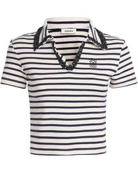 Sandro - Striped Polo Top - Lyst