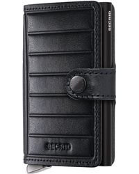 Secrid - Leather Embossed Lines Miniwallet - Lyst