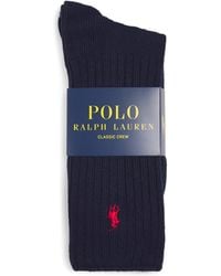 Polo Ralph Lauren - Cotton-Blend Crew Socks - Lyst