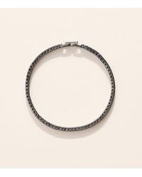 Tateossian - Rhodium-Plated Sterling Quadro Tennis Bracelet - Lyst