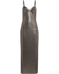 Rabanne - Metal Floral Midi Dress - Lyst