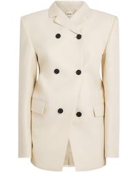 KHAITE - Wool-Silk Rolo Blazer - Lyst