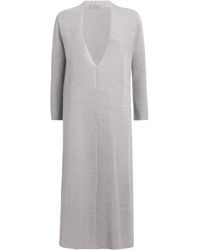 D.exterior - Cotton-Blend Longline Cardigan - Lyst