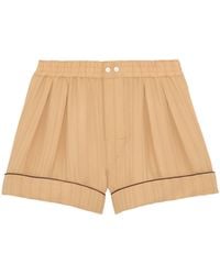 Saint Laurent - Silk Stripe Pyjama Shorts - Lyst