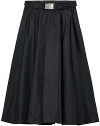 Prada - Re-Nylon Belted Midi Skirt - Lyst