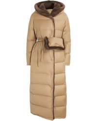 Yves Salomon - Down Virgin Wool-Mink Long Coat - Lyst