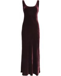 Polo Ralph Lauren - Silk-Blend Velvet Maxi Dress - Lyst