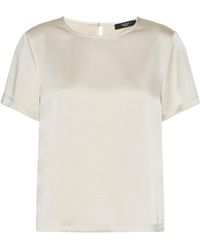 Weekend by Maxmara - Satin Short-Sleeve Blouse - Lyst
