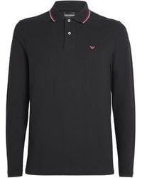Emporio Armani - Stretch Piqué Cotton Polo Shirt - Lyst