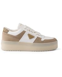 Prada - Nappa Leather Downtown Sneakers - Lyst