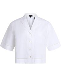 Theory - Lace-Trim Boxy Shirt - Lyst