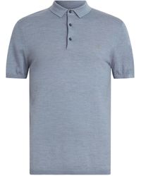 AllSaints - Merino Wool Mode Polo Shirt - Lyst