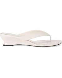 Le Monde Beryl - Leather Micro Wedge Sandals 40 - Lyst