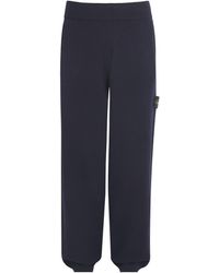 Stone Island - Virgin Wool-Blend Compass Sweatpants - Lyst