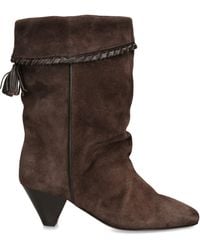 Isabel Marant - Suede Dalby Heeled Boots 55 - Lyst