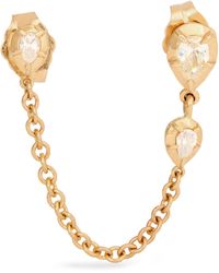 Jacquie Aiche - Yellow Gold And Diamond Sophia Double-piercing Single Earring - Lyst