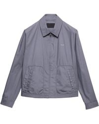 Prada - Technical Cotton Zip-Up Blouson Jacket - Lyst