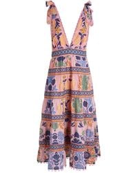 FARM Rio - Seashell Tapestry Midi Dress - Lyst