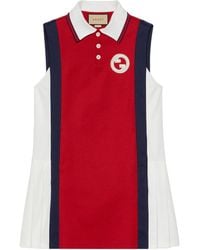 Gucci - Technical Jersey Polo Dress - Lyst