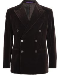 Ralph Lauren - Velvet Double-Breasted Kent Suit Jacket - Lyst