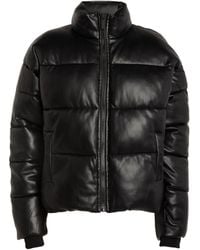 GOOD AMERICAN - Faux Leather Puffer Jacket - Lyst