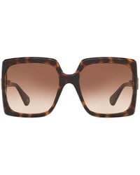 Gucci - Tortoiseshell Print Square Sunglasses - Lyst