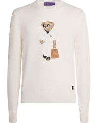 Ralph Lauren - Silk-Linen Polo Bear Sweater - Lyst