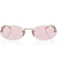 Gucci - Metal Round Sunglasses - Lyst