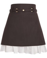 Sandro - Wool-Blend 2-In-1 Mini Skirt - Lyst