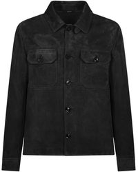 Tom Ford - Suede Twin-Pocket Overshirt - Lyst