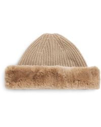Yves Salomon - Wool-Cashmere Rabbit Fur Trim Beanie - Lyst