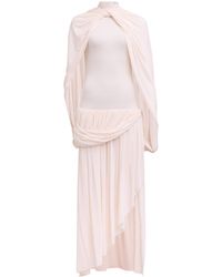 Alaïa - Folded Cape Maxi Dress - Lyst