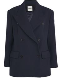 Sandro - Virgin Wool-Blend Blazer - Lyst