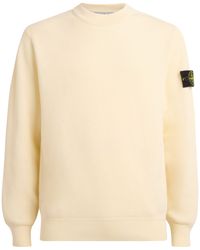 Stone Island - Ribbed Compass Patch Sweatshirt - Lyst