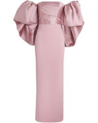 Solace London - Satin-Trim Floris Gown - Lyst