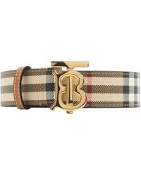 Burberry - Check Tb Belt - Lyst