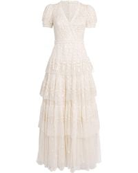 Needle & Thread - Lace Layered Maxi Dress - Lyst