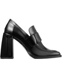 Jimmy Choo - Tylor 95 Leather Heeled Loafers - Lyst