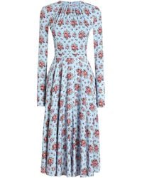 Dolce & Gabbana - Stretch-Silk Floral Maxi Dress - Lyst