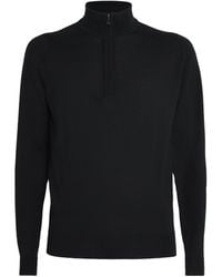 John Smedley - Extra Fine Merino Wool Half-Zip Tapton Sweater - Lyst