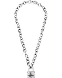 Balenciaga - Bb Padlock Necklace - Lyst