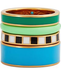 Roxanne Assoulin - Gold-plated Cool Pools Banded Rings (set Of 4) - Lyst