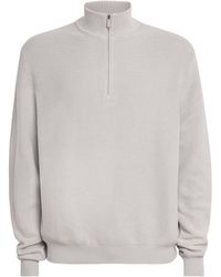Ralph Lauren - Stretch-Silk-Cotton Quarter-Zip Sweater - Lyst
