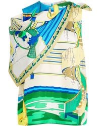 Tory Burch - Silk Printed Cape And Top - Lyst