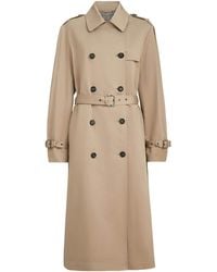 Brunello Cucinelli - Cotton-Linen Monili-Detail Trench Coat - Lyst