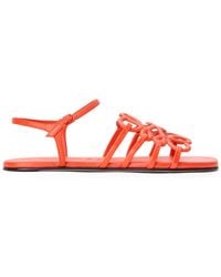 Loewe - X Paula's Ibiza Leather Petal Anagram Sandals - Lyst